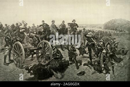 "Jameson's Last Stand - la battaglia di Doornkop, 2° gennaio 1896", 1900. Da "Il Sud Africa e la guerra Transvaal, Vol. Io", da Luigi Creswicke. [T. C. &AMP; E. C. Jack, Edimburgo, 1900] Foto Stock