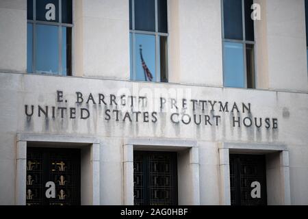 Una vista generale della E. Barret Prettyman tribunale degli Stati Uniti House di Washington D.C., come visto il 3 agosto 2019. La Corte House è la casa per gli Stati Uniti Corte di Appello del Distretto di Columbia circuito, gli Stati Uniti intelligence straniera tribunale di sorveglianza e il tribunale distrettuale degli Stati Uniti per il Distretto di Columbia. (Graeme Sloan/Sipa USA) Foto Stock