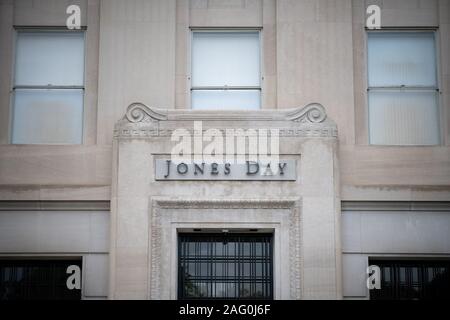 Una vista generale del Jones giorno di Washington D.C., office come si vede il 30 settembre 2019. Jones Day è uno dei più grandi studi legali del mondo. (Graeme Sloan/Sipa USA) Foto Stock