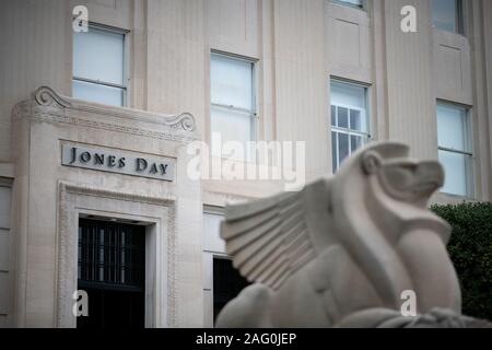 Una vista generale del Jones giorno di Washington D.C., office come si vede il 30 settembre 2019. Jones Day è uno dei più grandi studi legali del mondo. (Graeme Sloan/Sipa USA) Foto Stock