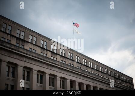 Una vista generale della Stewart Lee Udall Dipartimento dell'interno edificio che serve come il reparto interno della sede nazionale di Washington, D.C., come visto il 1 agosto 2019. (Graeme Sloan/Sipa USA) Foto Stock