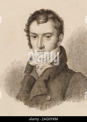 Ritratto del violinista e compositore Josef Mayseder (1789-1863), 1824. Collezione privata. Foto Stock