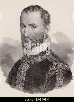 Ritratto del compositore Giovanni Pierluigi da Palestrina (1526-1594), 1828. Collezione privata. Foto Stock