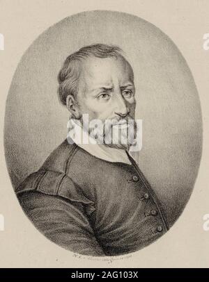 Ritratto del compositore Giovanni Pierluigi da Palestrina (1526-1594), 1818. Collezione privata. Foto Stock