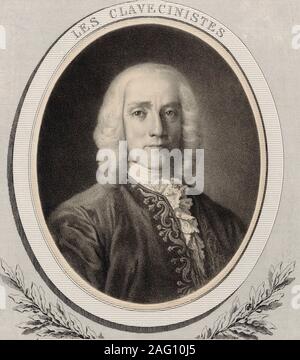 Ritratto del compositore Domenico Scarlatti (1685-1757) , c. 1850. Collezione privata. Foto Stock