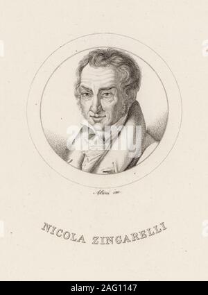 Ritratto del compositore Nicola Antonio Zingarelli (1752-1837). Collezione privata. Foto Stock