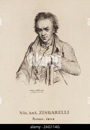 Ritratto del compositore Nicola Antonio Zingarelli (1752-1837). Collezione privata. Foto Stock