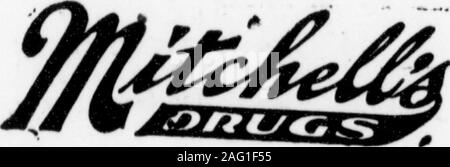 . Highland Echo 1915-1925. Commercio AtMitchells AndSave t tt TTT JT t t t tTTTtTTTTTT X la nostra fontana è bevande deanOur mangiato il servizio bestOur è goodNow si fanno il resto. FINE CANDIESEASTMAN FRESCA KODAK FONTANA SUPPLIESWATERMAN PENSSWIM CAPSSYMPHONY PRATO articoli di cancelleria di ridurre i prezzi. PERSONALS Sig.ra Pardue di Sweetwater wasthe valutazione delle sue figlie laisiweek. Robert Bartlett ha restituito tohis home nel Michigan. Sarà lui a pro-bably essere tornati a scuola il prossimo anno. Manca Aileen Russell e AlmaWhittle trascorso il fine settimana a Knox-ville. Miss Clara Armentrout trascorso theweek-^d con sua sorella e a^tendeva la sua gr Foto Stock