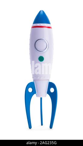 Retrò Razzo isolato su sfondo bianco. Foto Stock