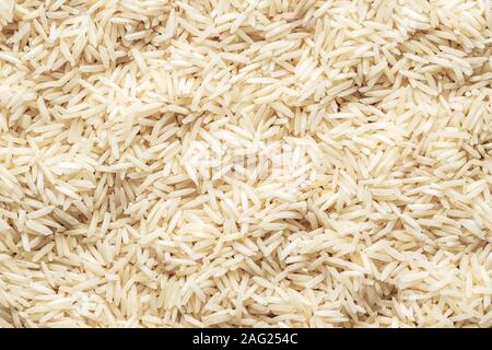 Indiani non cotte a lungo il riso. Modello di riso. Vista dall'alto. Foto Stock