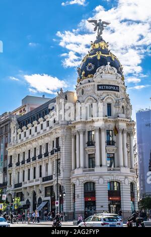 Il centro di Madrid quartiere di El Retiro, a breve distanza a piedi dal parco con lo stesso nome e il Pardo museum Foto Stock