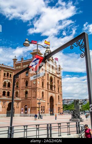 Plaça de Toros, il luogo dove le corride comunque luogo a Madrid Foto Stock