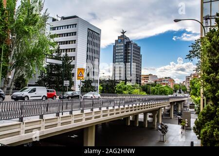 Il moderno quartiere di Salamanca di Madrid, capitale del Regno di Spagna Foto Stock