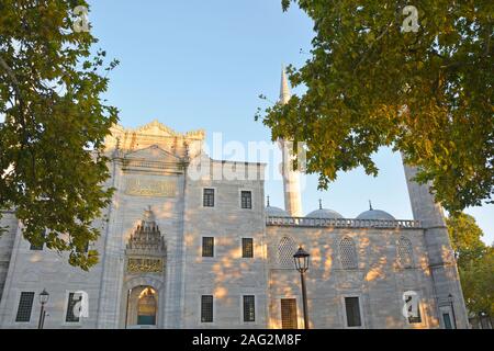 Il XVI secolo Moschea Suleymaniye, la più grande moschea ottomana di Istanbul, Turchia Foto Stock