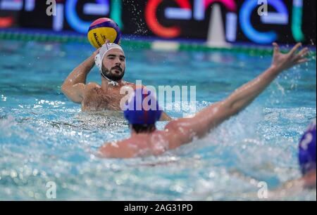 Civitavecchia, Italia. Xvii Dec, 2019. Francesco Di Fulvio (Italia)durante il mondo di pallanuoto maschile del Campionato Europeo - Italia vs Georgia, pallanuoto Squadra Nazionale Italiana di Civitavecchia, Italia, 17 Dicembre 2019 - LPS/Luigi Mariani Credito: Luigi Mariani/LP/ZUMA filo/Alamy Live News Foto Stock