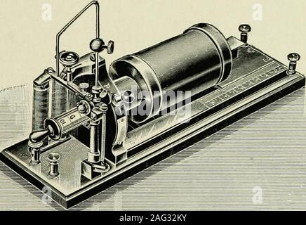 . Dental elettro-terapeutici. Fig. 27 h. Bobina Dubois-Reymond. 88 elettro-fisica di mercurio e ruttori elettrolitica sono ora impiegati inlarge bobine, ad alta frequenza e a;-ray lavoro. Il primarycells utilizzata per la lavorazione di piccole bobine di induzione sono i bichro-mate e Leclanche, una cella dell'ex o due di produrre thelatter ampia corrente per questo scopo. Fig. 27 mostra un Dubois-Reymond bobina con una scala di ruttore andadjustable per slow e quick vibrazioni, theprimary avvolgimento costituito da 700 spire di filo e la secondarycoil 5000 giri. Dinamo correnti. Corrente continua.-Nel parlare o Foto Stock