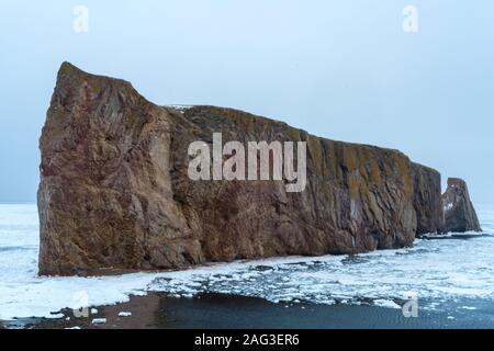 Percé, Quebec. Punta della penisola di Gaspé in Canada. Foto Stock