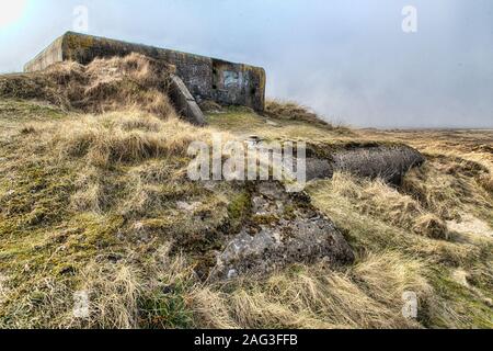 NORDBY, FANOE, Danimarca - 01 Gen 2019: questa è una parte del muro atlantico Foto Stock