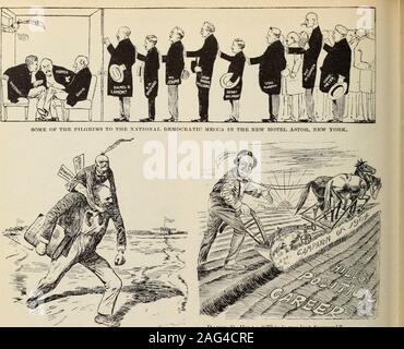 . Recensione di recensioni e mondo del lavoro. Applicazione di patch su una piattaforma. Il senatore PLATT, DI NEW YORK. Dall'Herald (New York >. Giudice Parker userà la sua lettera di accettazione per reenforce il suo famoso Sheehantelegram sopra il foro nella piattaforma democratica-dove il denaro plank ismissing.-Dall'Ufficiale, (Minneapolis).. PARKER E niLL come Sindbad e il vecchio uomo di mare.-dal mondo (New York). David B. Hill: Questo è il mio ultimo solco!da Brooklyn Eagle (Xew York). Foto Stock