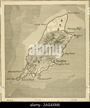 . La terra e i suoi abitanti ... un passato con esso in loro possesso ; ma dopo qualche tempo si waswrested da Scotch e reso un regno separato, uponEngland dipendenti. Thomas, Conte di Derby, lasciò il titolo di re di uomo, andtook che del Signore e dal 1784 il governo britannico ha acquistato thesovereign tutti i privilegi e i diritti spettanti all'isola. L'uomo, al presenttime, è una dipendenza della Corona Britannica, altrettanto assenti nell'Imperial Parlia-mento. Si tratta infatti di una sorta di colonia, governato da un legislatore indipendente. * Atlas Maritimus et Commercial Foto Stock