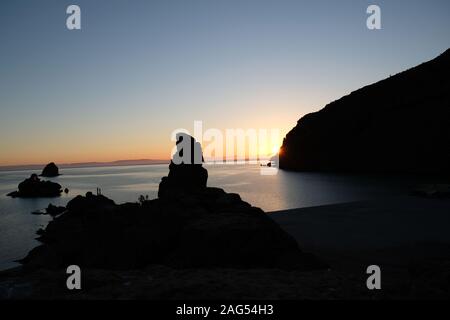 Kayak di mare, Espiritu Santo Isola, Baja California Sur, Messico. Foto Stock