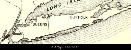 . Censimento della popolazione dello stato di New York per il 1875. Contee. 1 Per Ct. Clinton, 1 16.53 franklin, 2 13,83 St Lawrence, 3 10,24 Essex, 4 6.72 Jefferson, 5 6.62 Oswego, 6 4.76 Niagara 7 4,75 Monroe, 8 J.58 Hamilton, 9 3.22 Lewis, 10 3,15 Warren, U 2,95 Washington, 12 2,91 Albany, 13 2,86 Erie, 14 2,79 Orleans, 15 2.27 !N-A^-*- ^°1t. ?^ popolazione canadese DI NEW YORK.censimento del 1875. Foto Stock