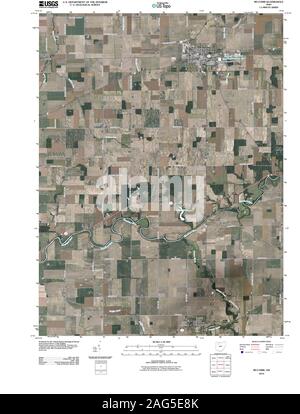 USGS TOPO Map Ohio OH McComb 20100803 TM il restauro Foto Stock