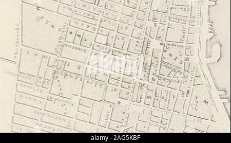 . Vecchio e nuovo Montreal con una serie di viste comparativo che illustra la crescita e lo sviluppo dei più grandi città. -• ; Foto Stock