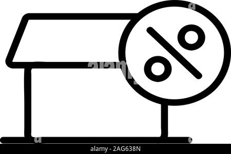 Interesse di vendere la casa è un'icona vettore. Isolate il simbolo di contorno illustrazione Illustrazione Vettoriale