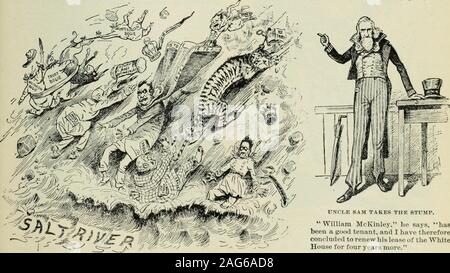 . Recensione di recensioni e mondo del lavoro. *N^ 1 due CROAKERS.-Dall'Jngwirer (Philadelphia).. Una frana.-Dalla Tribune (New York). Lo zio Sam prende il moncone. William McKinley, l)(mi dice, hasbeen un buon inquilino e mi luive thereforeconcluded a reiu^w il suo contratto di locazione di WhiteHouse per quattro anni in più. Dal Times-Herald (Chicago). 670 L'AMERICAN RIVISTA MENSILE DI REJ^IEWS, Foto Stock