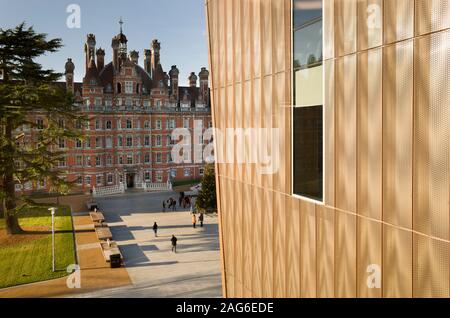 Royal Holloway Emily Wilding Davison edificio moderno librar, Londra Inghilterra. Foto Stock