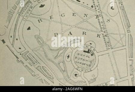 . American journal of pharmacy. ROVALBOTANIC societysGARDENS ^$^$^155 spazio k^^n oo Syo 400 -500 Il Chelsea Physic Garden, il Royal Botanic Gardens Societys, e l'ex giardini di Horticultural Society a Chiswick, e loro envircns. sulla stessa scala come i Giardini di Kew nella piastra I. nota. -- Th; doited aree rappresentano la gjrdins stessi. AMERICAN JOURNAL OF PHARMACY ottobre, 1905. Londra Botanic Gardens. Da Pierre Elie Feux Perredes, B.Sc, F.L.S.,Chimico Farmaceutico. Un contributo dai laboratori di ricerca Wellcome, Londra. I. INTRODUZIONE. L'origine della nostra Botanic Gard Foto Stock