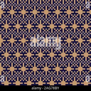 Fiera di Natale Isola Seamless Pattern - questo è un fair isle un disegno adatto per il sito Web Risorse, grafica, stampa di modelli, moda Illustrazione Vettoriale