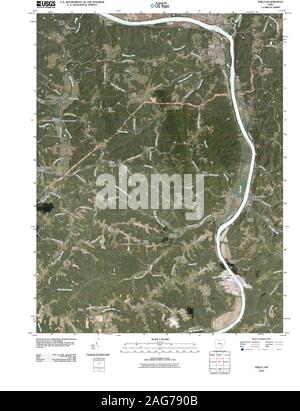 USGS TOPO Map Ohio OH Philo 20100803 TM il restauro Foto Stock