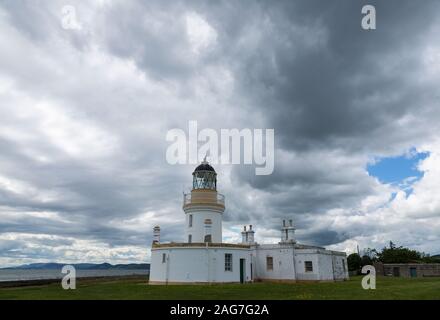 Faro di Chanonry Point, Fortrose, Inverness, Scotland Foto Stock