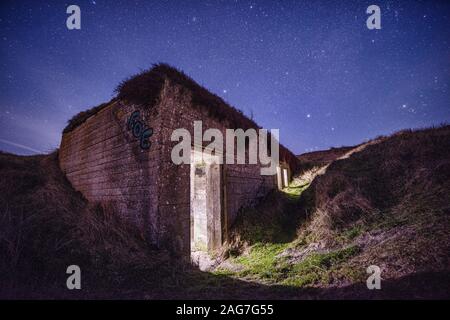 NORDBY, FANOE, Danimarca - 01 Gen 2019: questa è una parte del muro atlantico Foto Stock