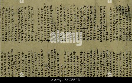 . La nostra bibbia e gli antichi manoscritti : essendo una storia del testo e le sue traduzioni. sfuggiti i rifiuti-cestello carta del monastero theSinai. Il Nuovo Testamento è completa e all'endare aggiunto due Opere apocrife, che per un lungo periodo di tempo enjoyedalmost pari credito con i libri del Nuovo Testamento, ma finallyfailed per ottenere una posizione di Canon, vale a dire l'Epistola ofBarnabas e il Pastore di Hermas. Il testo originale hasbeen corretti in molti luoghi, i vari coiTcctors essendo indica-ted in edizioni critiche come X% X^, N°, ecc. La data del manu-script è nel quarto secolo, p Foto Stock