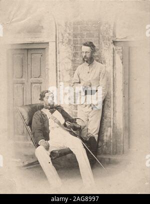 Felice Beato (1832 - 1909) - General Maggiore Sir Robert Napier e il Tenente Colonnello William Wilberforce Harris Greathed, Bengala ... Foto Stock