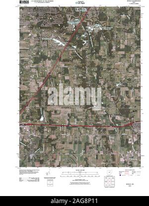 USGS TOPO Map Ohio OH Siviglia 20100803 TM il restauro Foto Stock