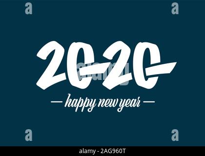 Felice Anno Nuovo 2020 Illustrazione Vettoriale