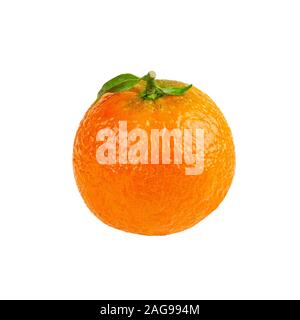 Arancio mandarino frutto isolato fuori taglio Foto Stock