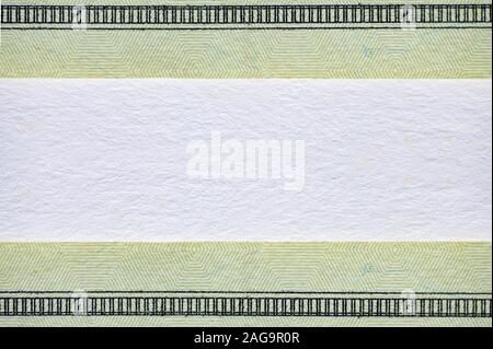 Immagine di una superficie bianca con cornici sul superiore e inferiore - ideale per la scrittura di testo Foto Stock