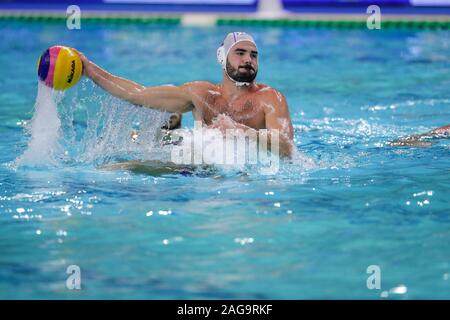 Civitavecchia, Italia. Xvii Dec, 2019. Francesco Di Fulvio (Italia) durante la pallanuoto World League uomini europei - Italia vs Georgia, pallanuoto Squadra Nazionale Italiana di Civitavecchia, Italia, Dicembre 17 2019 Credit: Indipendente Agenzia fotografica/Alamy Live News Foto Stock