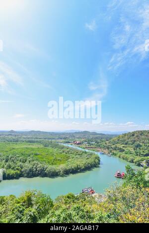 Pranburi fiume vicino a Hua Hin in Thailandia Foto Stock