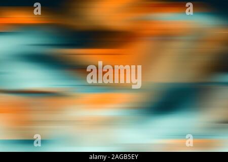 Abstract background in arancione e toni di colore ciano. Gradient texture con le linee e le curve Foto Stock