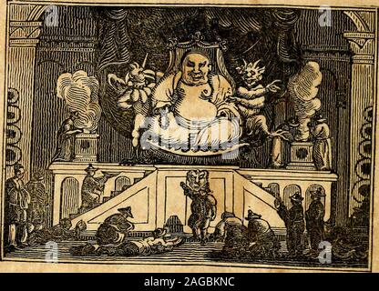. Peter Parley's tales about Asia : con una cartina e numerose incisioni. Idolo cinese. 36 parleys Tales of Asia la religione dei cinesi è molto singolari.non credono nella Bibbia, né theyknow nulla su di esso. La imparato menhave, infatti, molto poco la religione di tutti. Theypay grande venerazione per i pareri di Con-fucius, un antico filosofo cinese. La gente comune sono principalmente worshippersof una divinità, che porta il nome di Fo. Theyhave molti templi riempito con immagini gigantesche,per cui essi attribuiscono grande virtù e paygreat devozione. I sacerdoti sono chiamati Bon-zes; e th Foto Stock