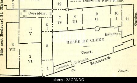 . Parigi e dintorni : con percorsi da Londra a Parigi e da Parigi a Reno e Svizzera : manuale per i viaggiatori. onpresenting i loro passaporti o visita-carte al concierge, benché, a rigor di termini, l'autorizzazione deve essere ottenuto per iscritto all'directoror applicando al custode il giorno prima della visita. Cata-logue 4 fr.; legati, 5 Fr. Il Musee de Cluny comprende una più ampia e più valuablecollection medieeval di oggetti di arte e prodotti dell'industria ofall tipi. Come ci sono non meno di 10,350 oggetti, un singolo visitwill difficilmente permettersi un'idea di anche Foto Stock