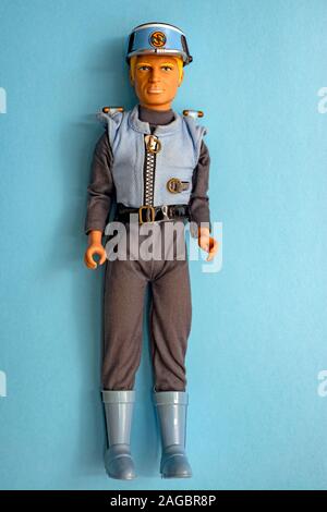 Captain Blue giocattolo di plastica figura Foto Stock