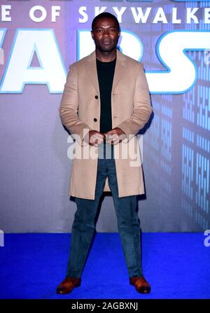 David Oyelowo frequentando la Star Wars: Il luogo di Skywalker Premiere a Cineworld, Leicester Square, Londra. Foto Stock