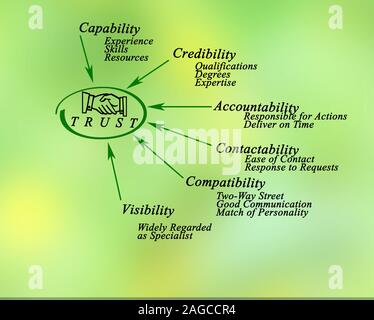 Schema di fiducia Foto Stock